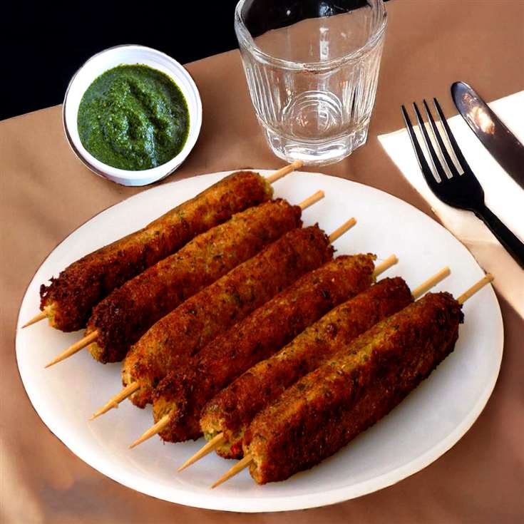 MyDelicious Recipes-Veg Soya Seekh Kabab