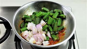 MyDelicious Recipes-Bhindi Do Pyaza