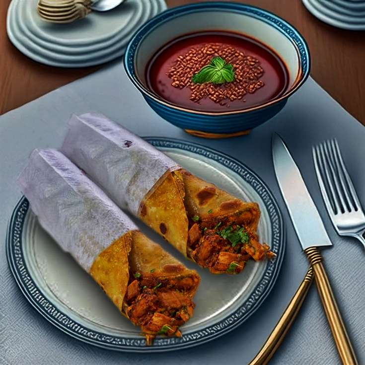 MyDelicious Recipes-Chicken Frankie Roll