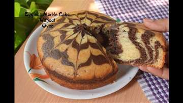 MyDelicious Recipes-Eggless Marble Cake